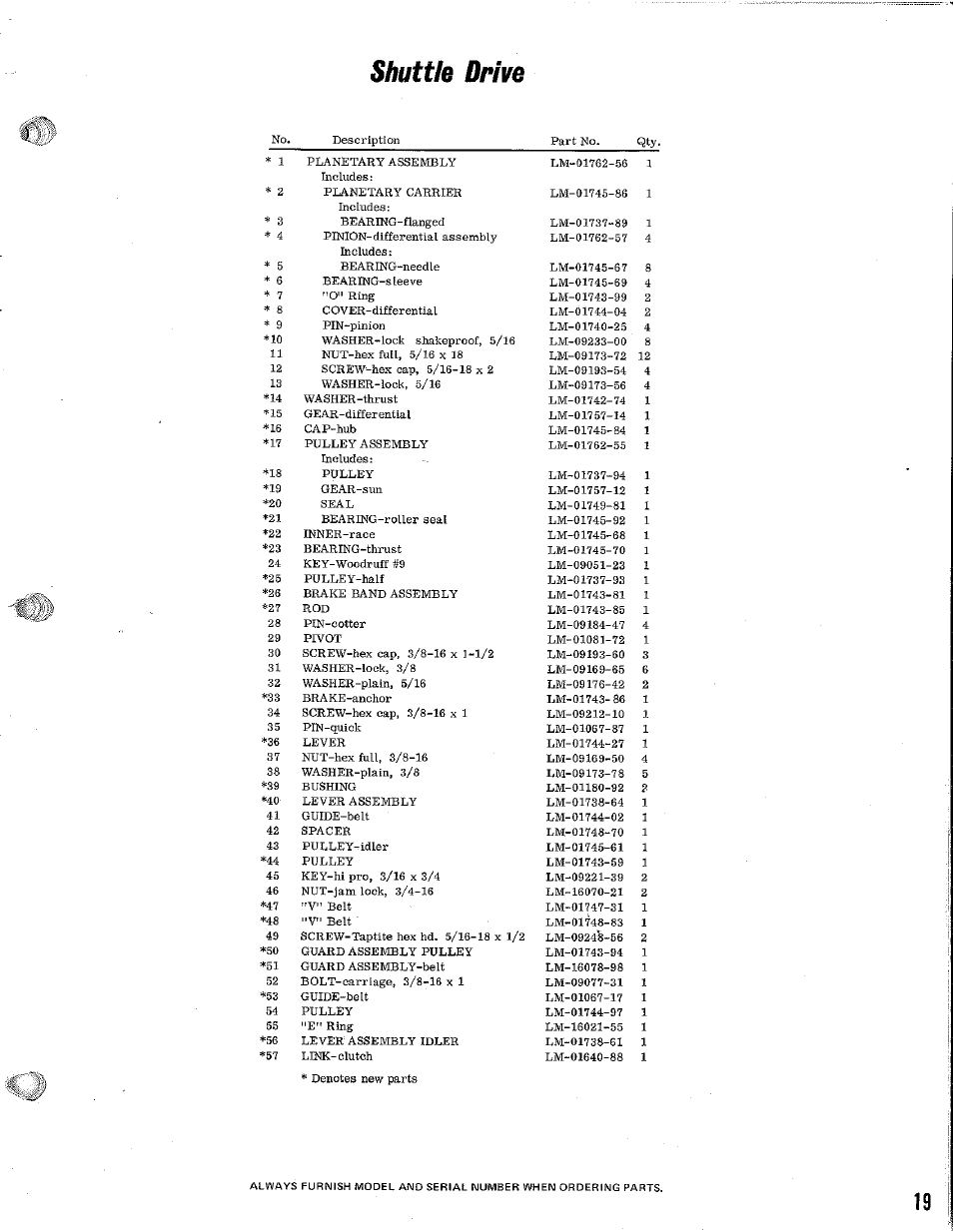 Shuttle drive | Homelite T-16H User Manual | Page 19 / 24