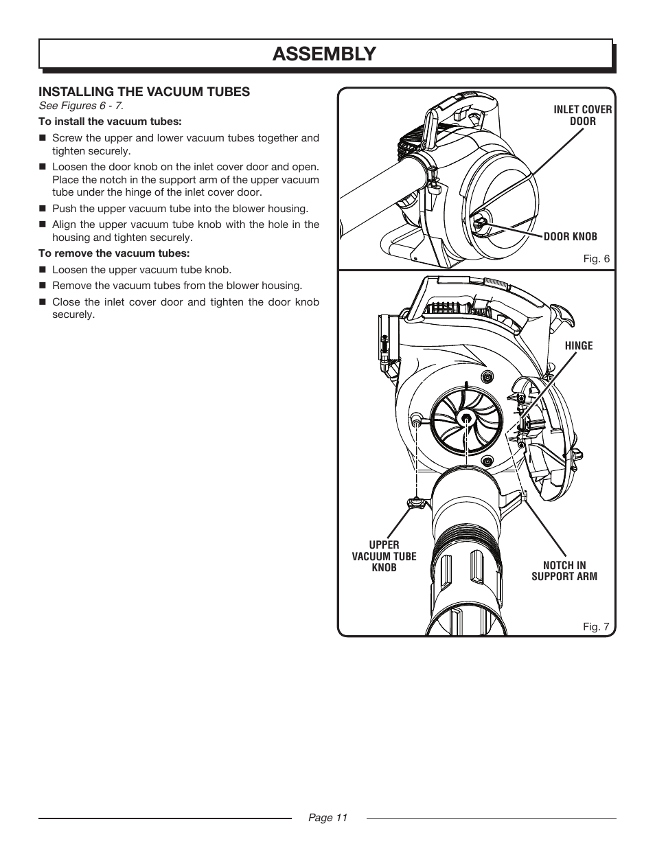 Assembly | Homelite VAC ATTACK II UT08544 User Manual | Page 11 / 22