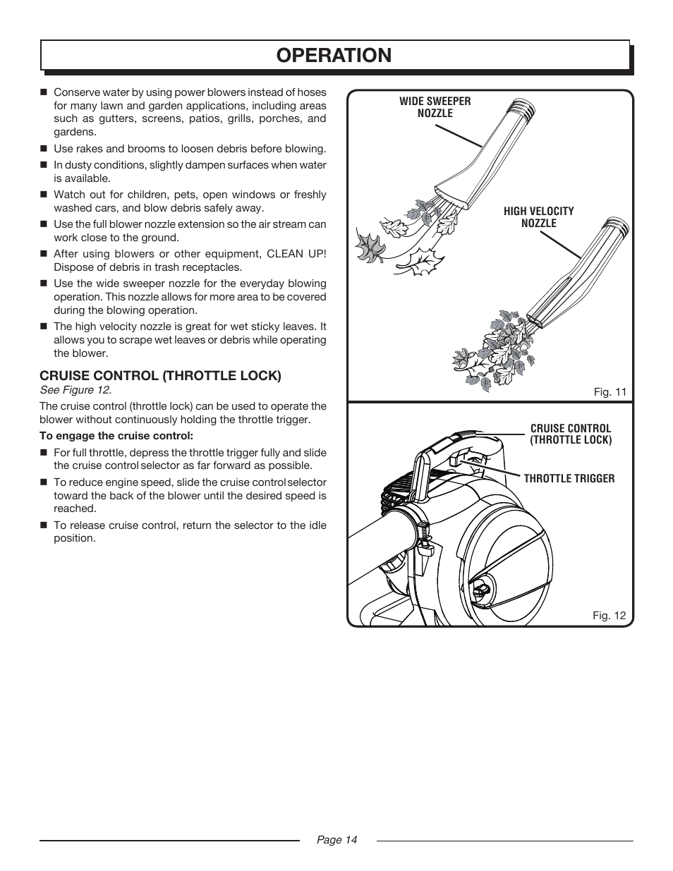 Operation | Homelite VAC ATTACK II UT08544 User Manual | Page 14 / 22