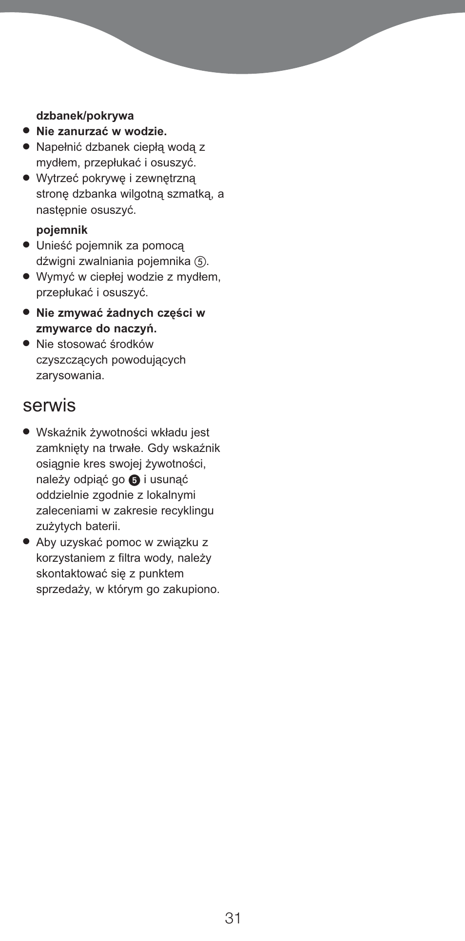 Serwis | Kenwood WF970 User Manual | Page 34 / 40