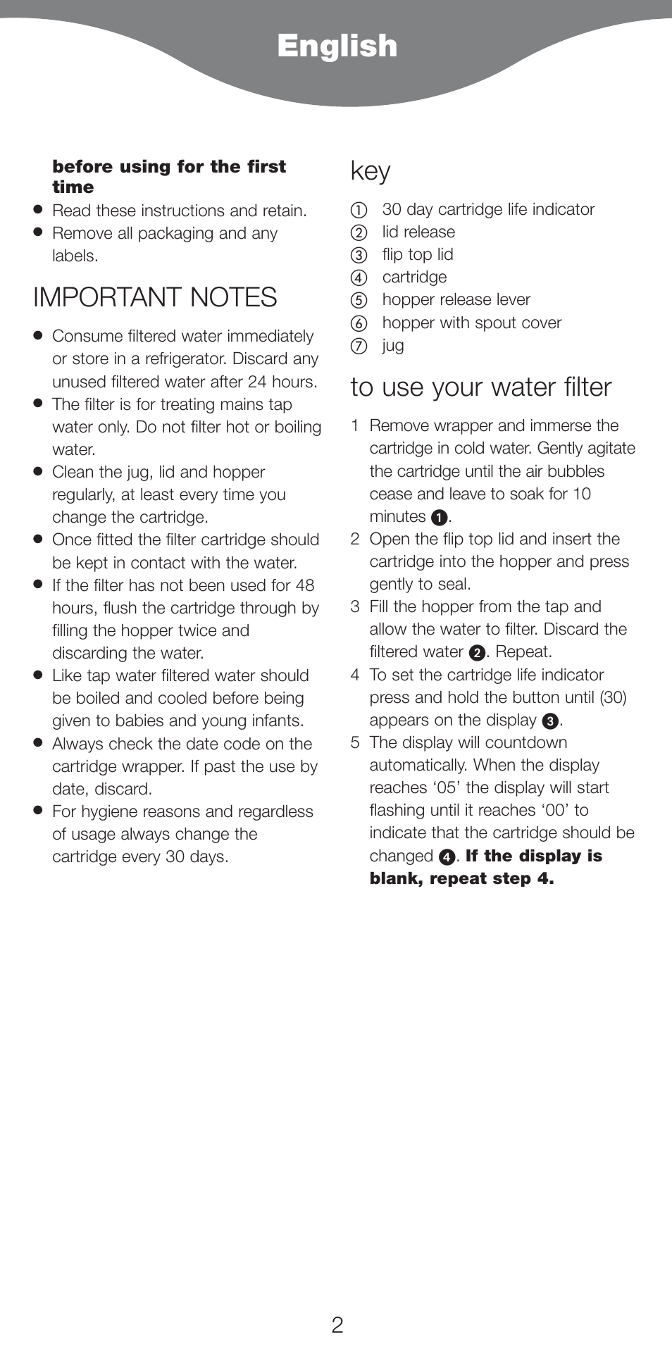 English | Kenwood WF970 User Manual | Page 5 / 40