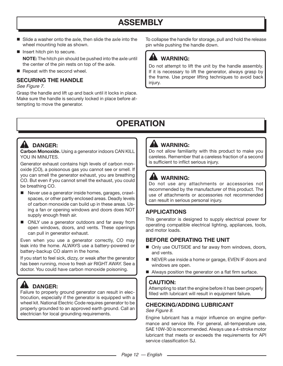Assembly operation | Homelite UT905011 User Manual | Page 16 / 64