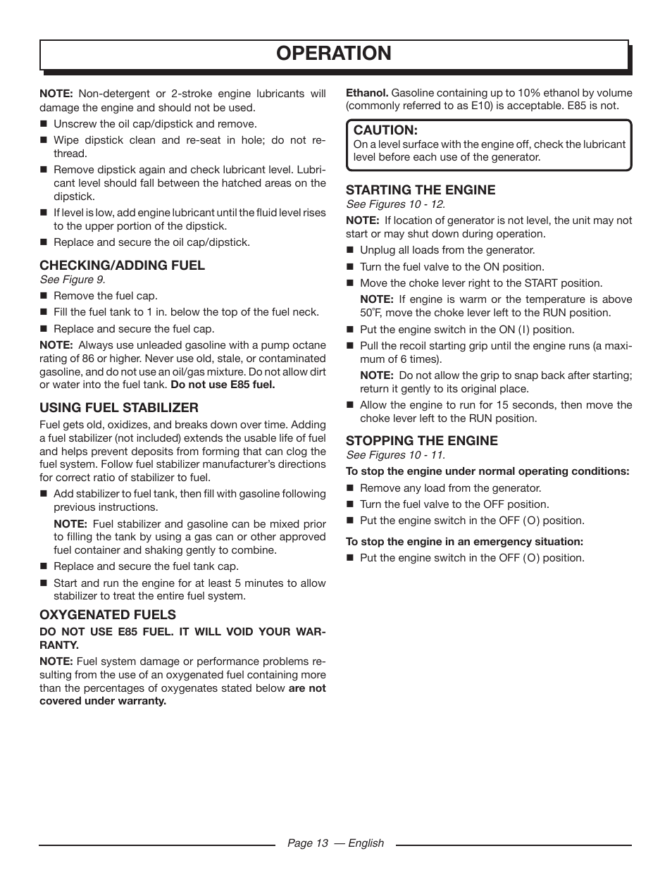 Operation | Homelite UT905011 User Manual | Page 17 / 64