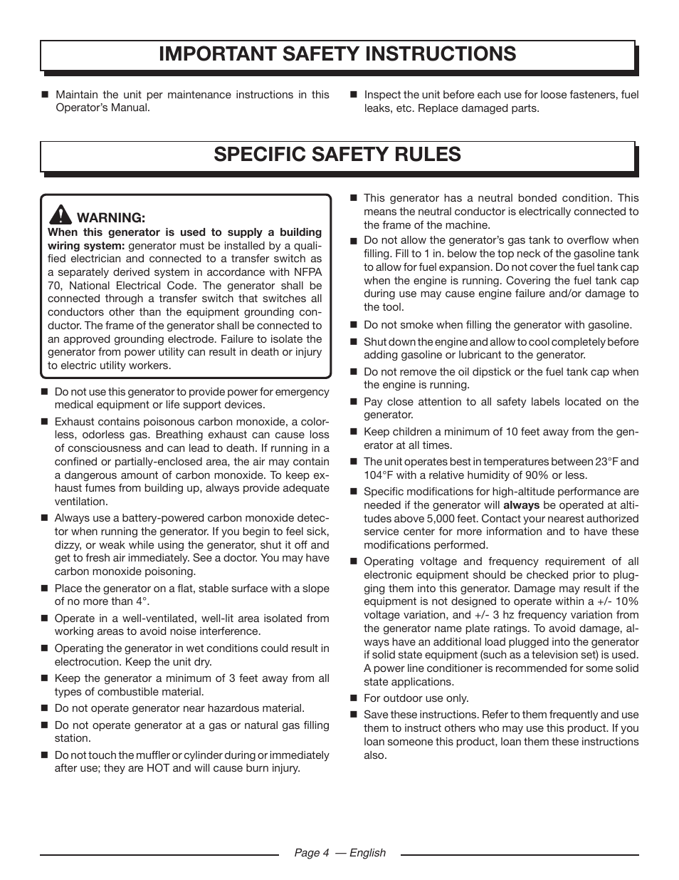 Homelite UT905011 User Manual | Page 8 / 64