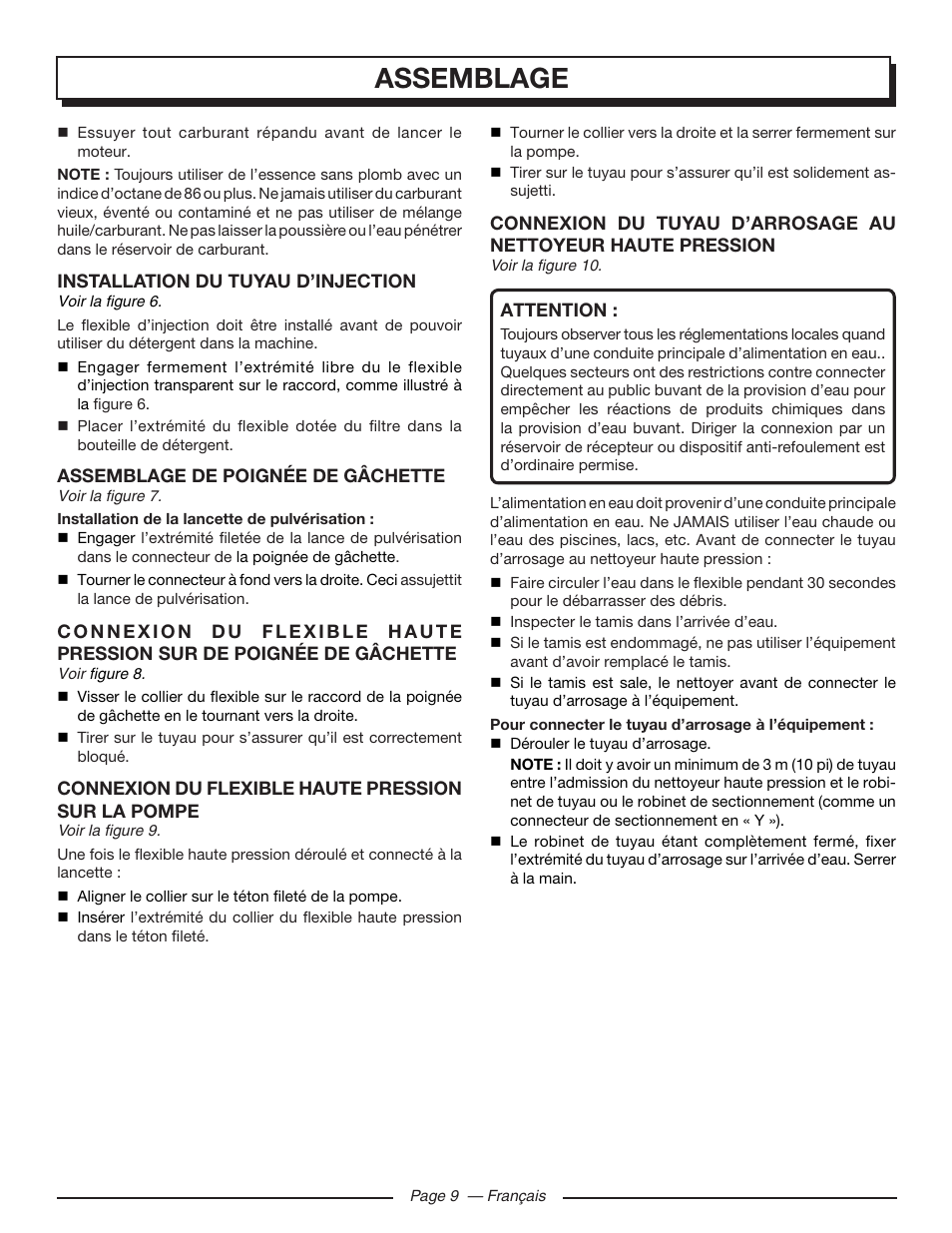 Assemblage | Homelite HLCA80710 User Manual | Page 27 / 52