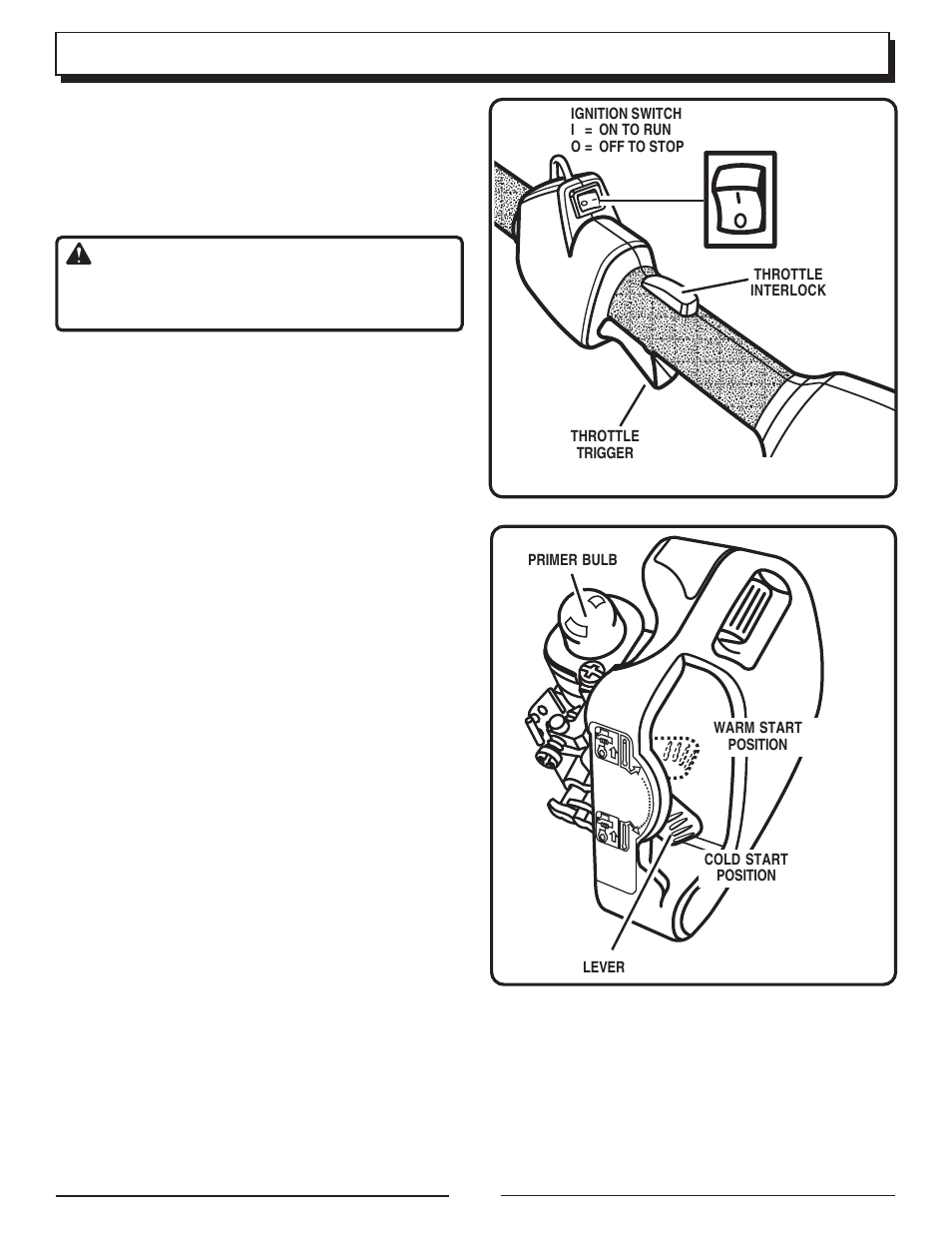 Operation, Warning | Homelite UT70127A User Manual | Page 15 / 24