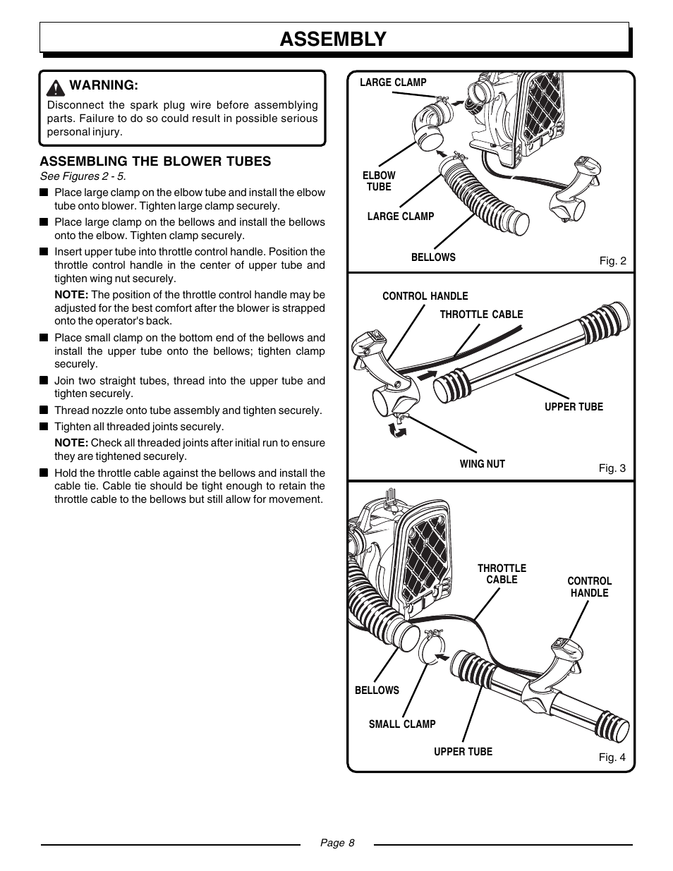 Assembly | Homelite BACKPACKER II UT08571 User Manual | Page 8 / 18