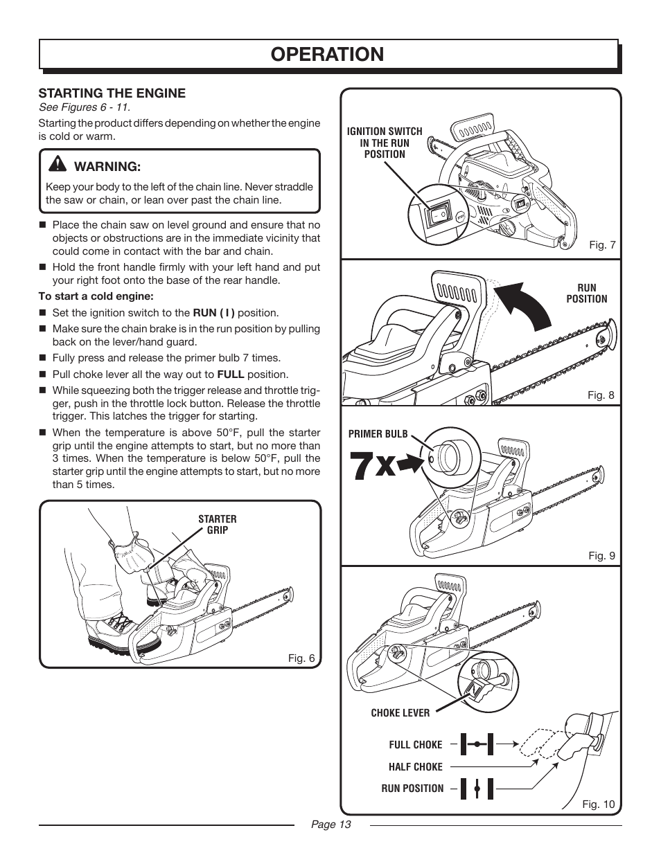 Operation | Homelite UT10516/16 IN. 33CC User Manual | Page 13 / 38