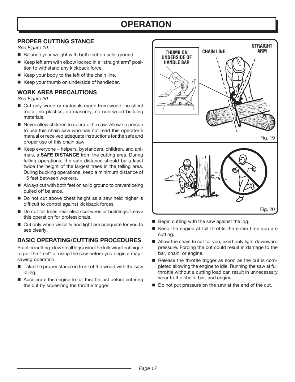 Operation | Homelite UT10516/16 IN. 33CC User Manual | Page 17 / 38