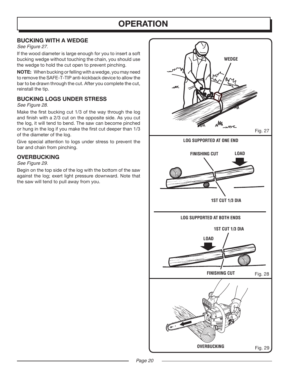 Operation | Homelite UT10516/16 IN. 33CC User Manual | Page 20 / 38