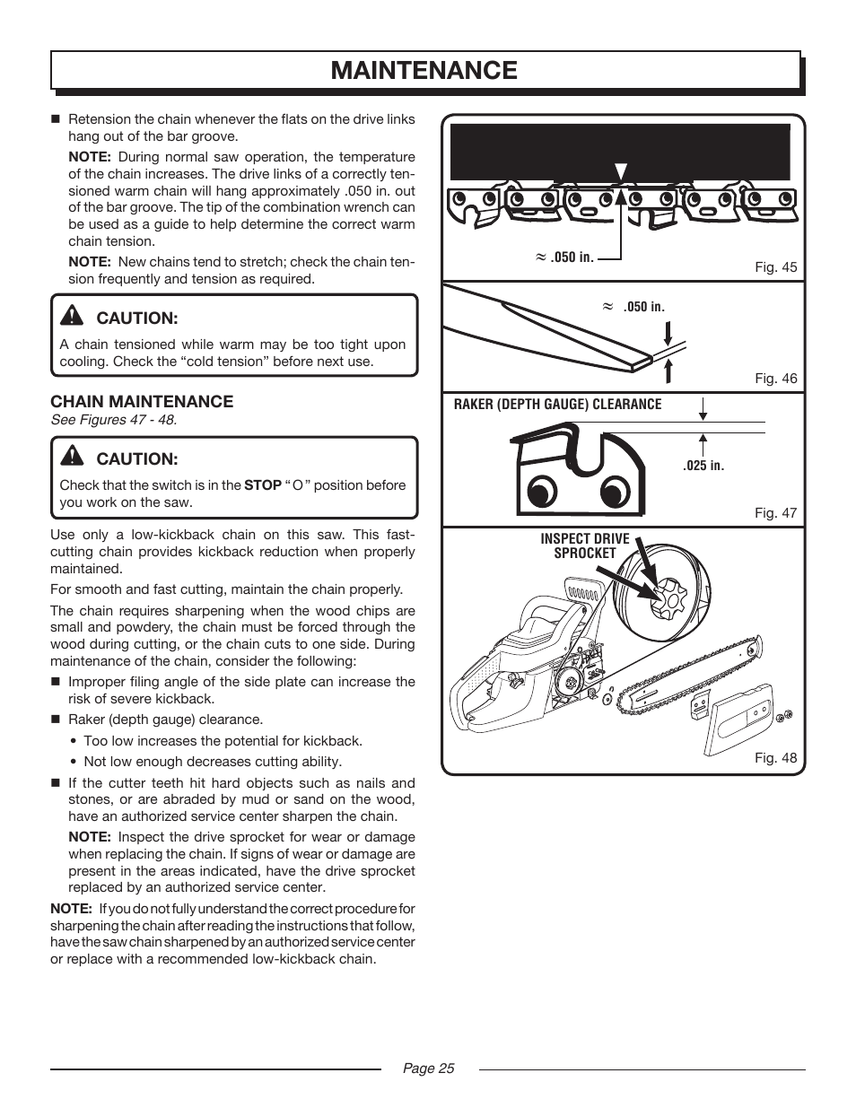 Maintenance | Homelite UT10516/16 IN. 33CC User Manual | Page 25 / 38