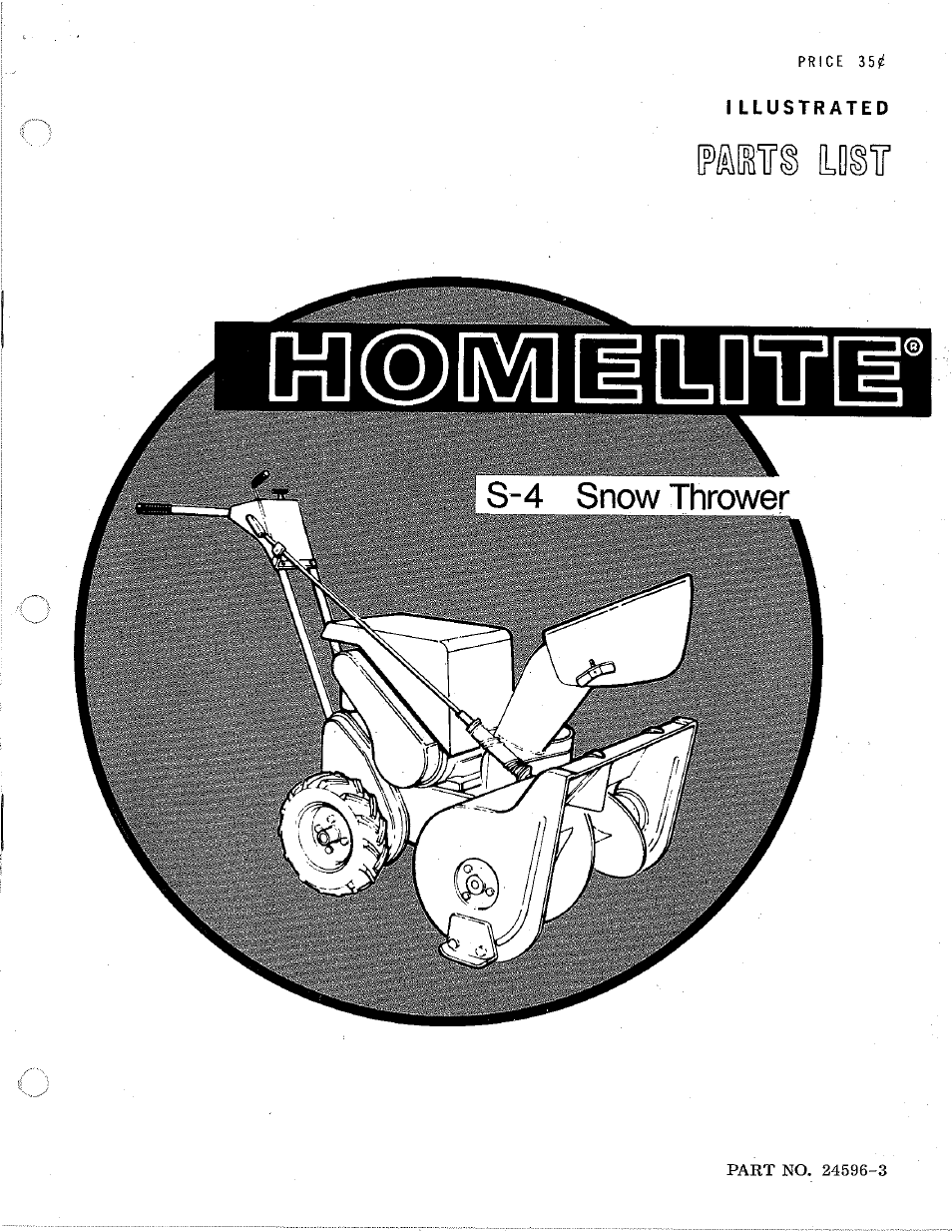 Homelite S-4 User Manual | 12 pages