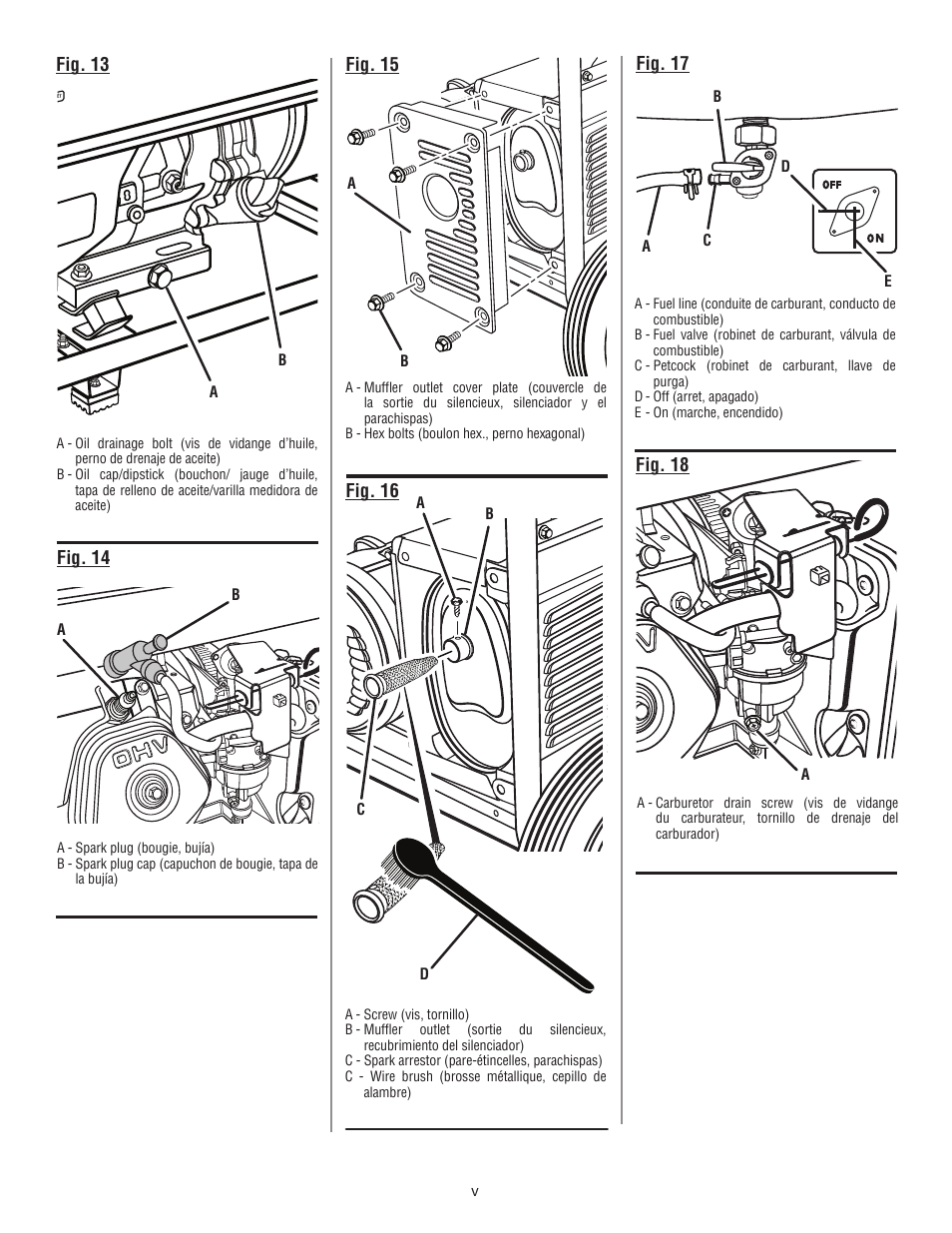 Fig. 14, Fig. 17 fig. 18, Fig. 13 | Fig. 15 fig. 16 | Homelite HG5000 User Manual | Page 5 / 60