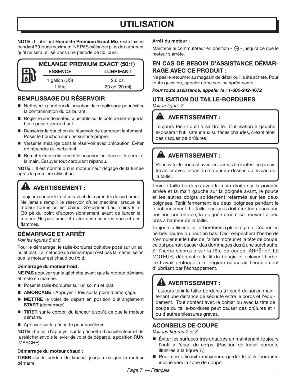 Utilisation | Homelite MIGHTYLITE 26SS User Manual | Page 23 / 44