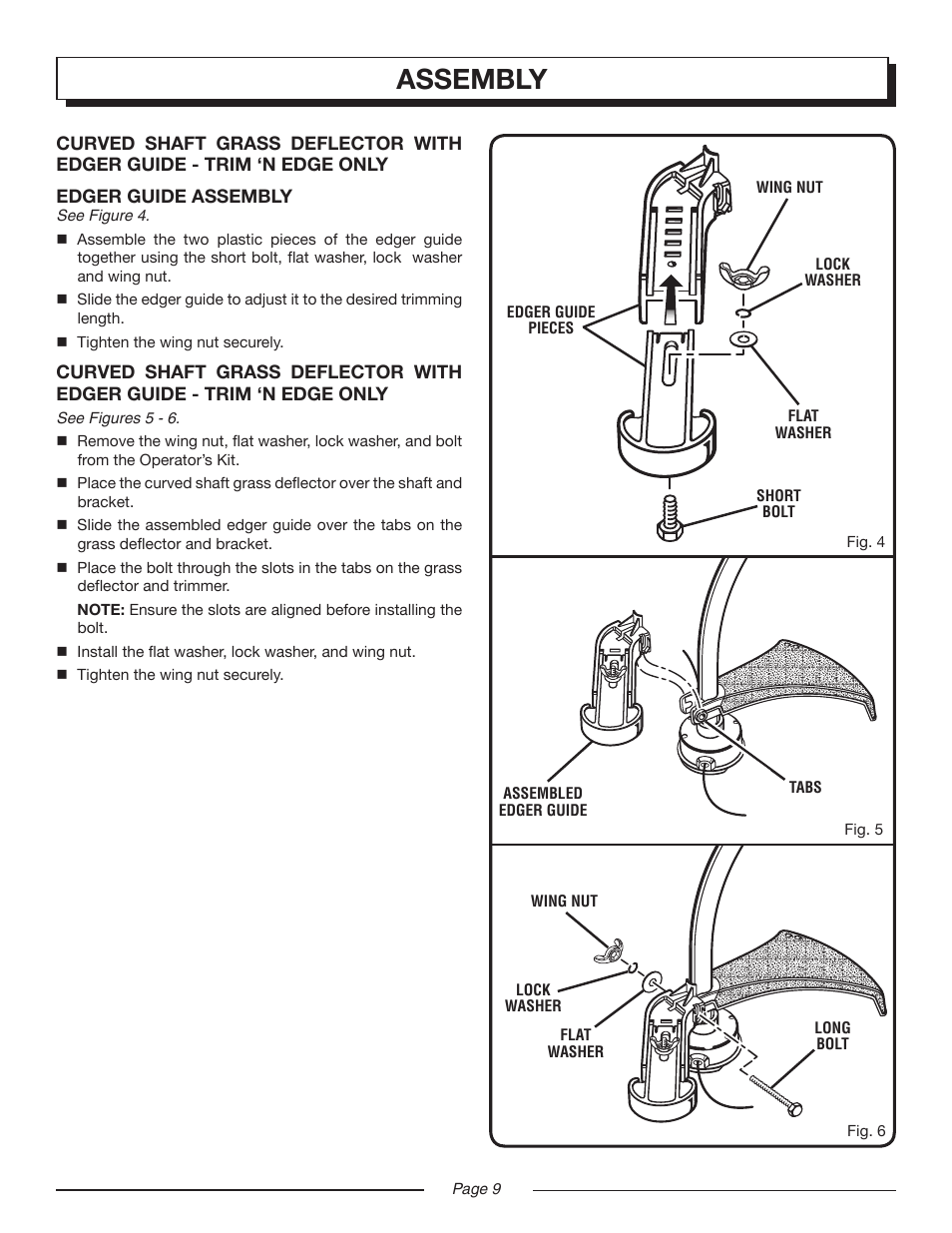 Assembly | Homelite UT20024A User Manual | Page 9 / 22