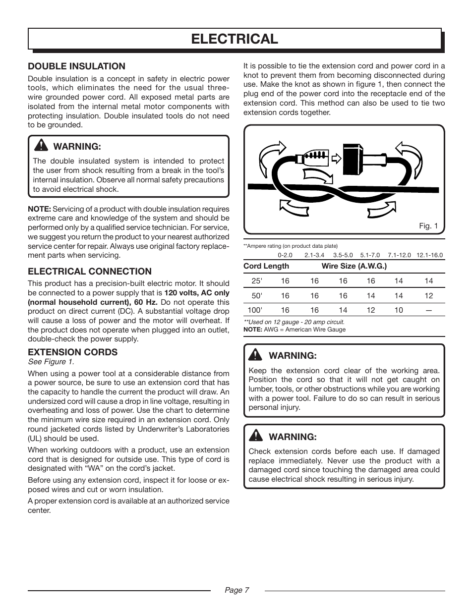 Features electrical | Homelite UT44160 User Manual | Page 7 / 16