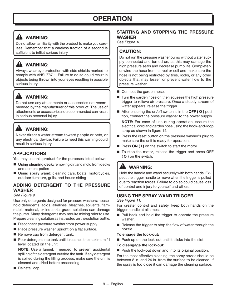 Operation | Homelite UT80715 User Manual | Page 11 / 42