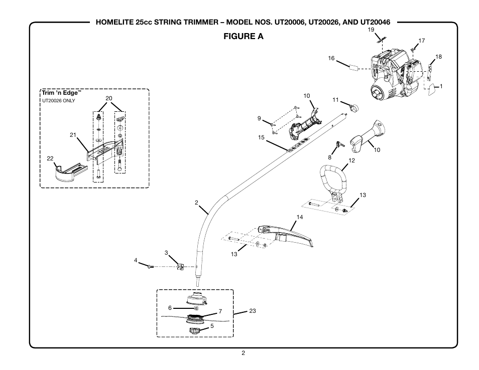 Figure a | Homelite UT-20006 User Manual | Page 2 / 8