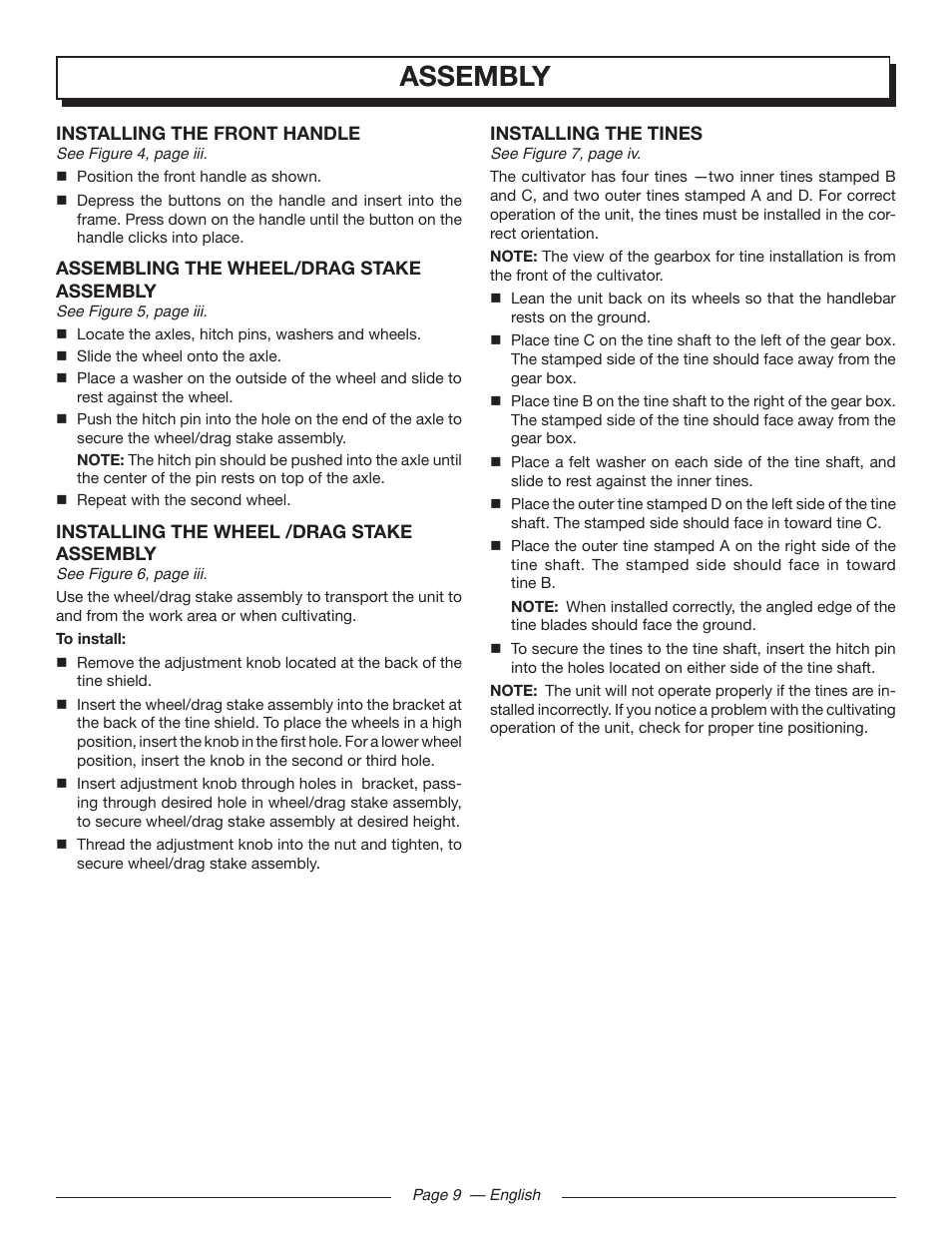 Assembly | Homelite UT46510 User Manual | Page 13 / 40