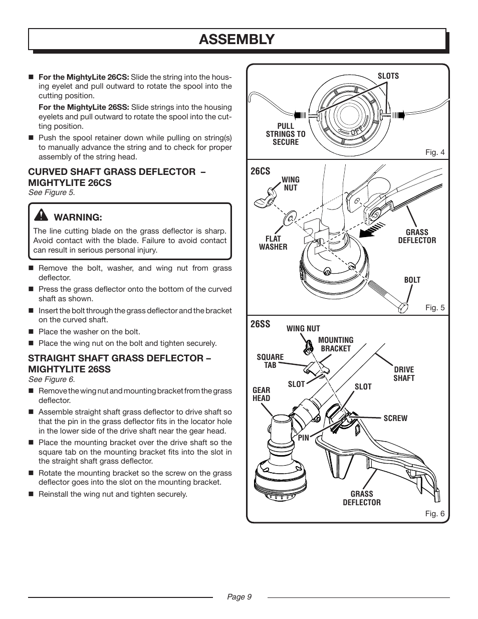 Assembly | Homelite MIGHTYLITE UT21907 User Manual | Page 9 / 22