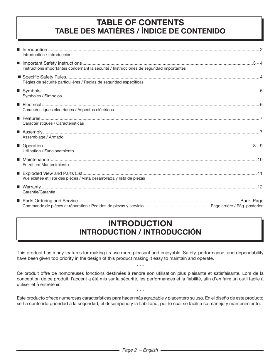 Homelite UT44120 User Manual | Page 4 / 38