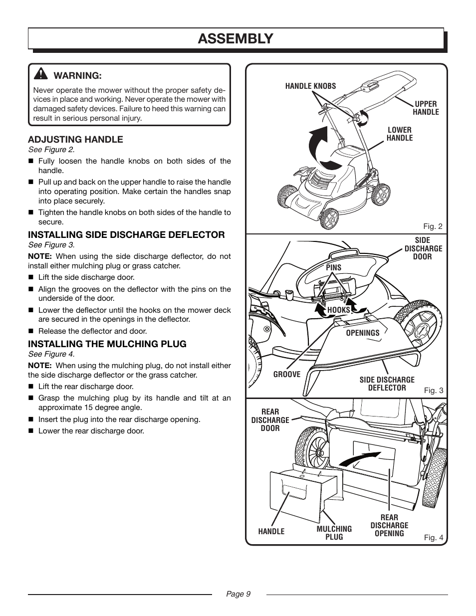 Assembly | Homelite UT13122 User Manual | Page 9 / 20