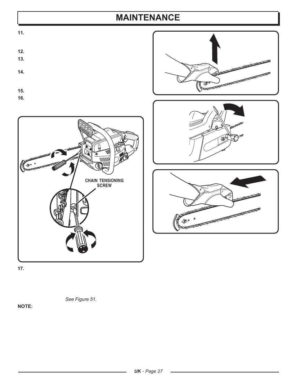 Maintenance | Homelite UT74121A User Manual | Page 27 / 40