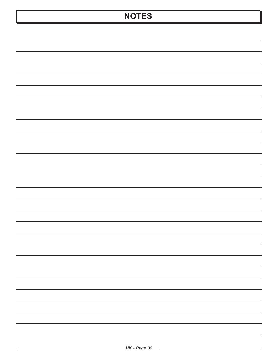 Homelite UT74121A User Manual | Page 39 / 40