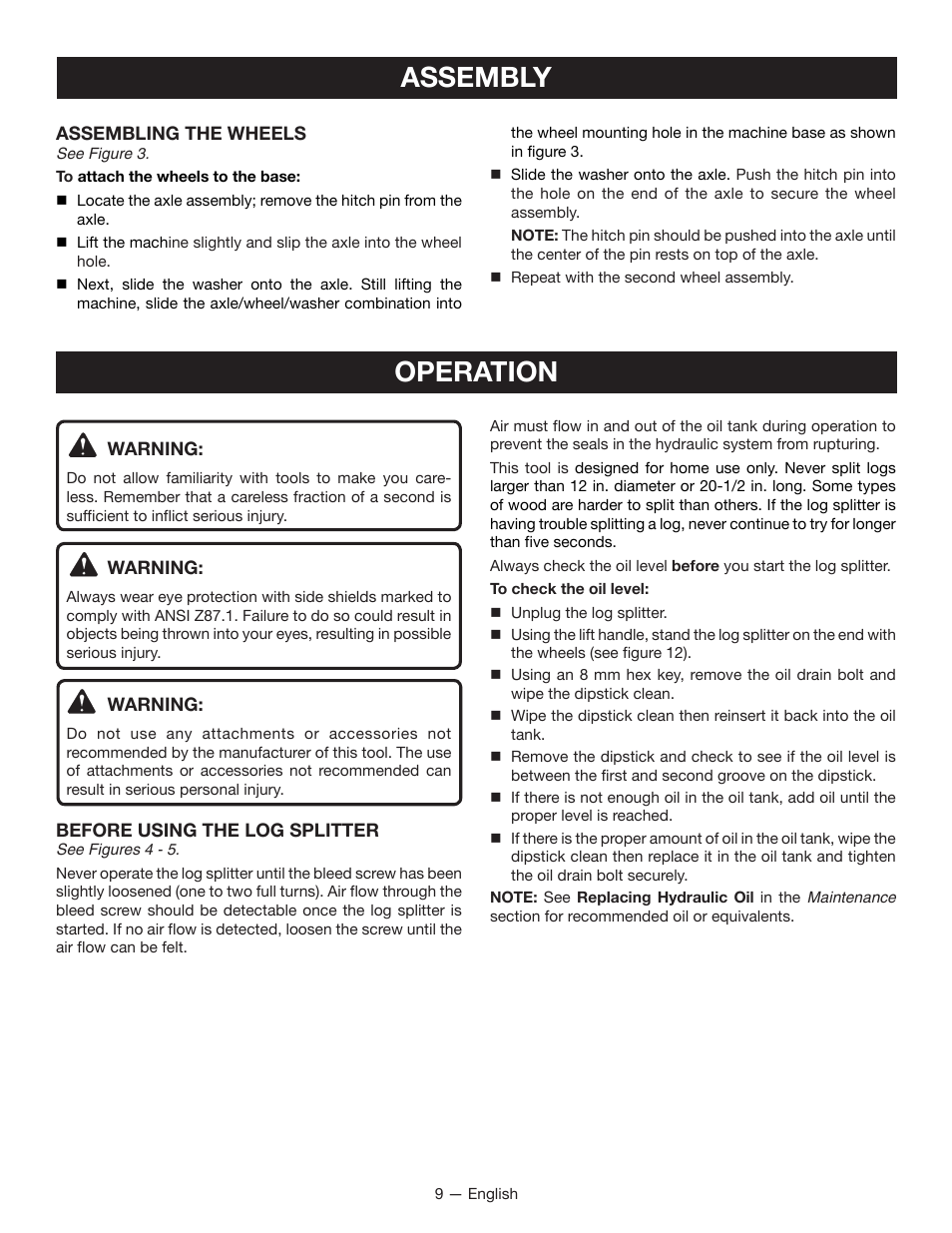 Assembly, Operation | Homelite UT49103 User Manual | Page 11 / 38