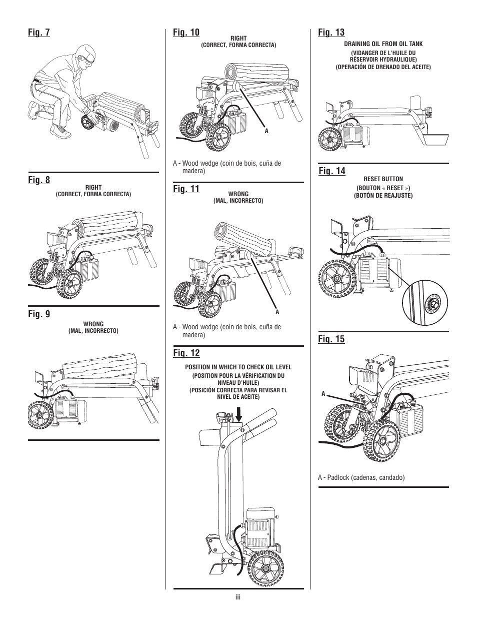 Fig. 8 fig. 9, Fig. 10 fig. 11, Fig. 7 | Fig. 15 | Homelite UT49103 User Manual | Page 3 / 38