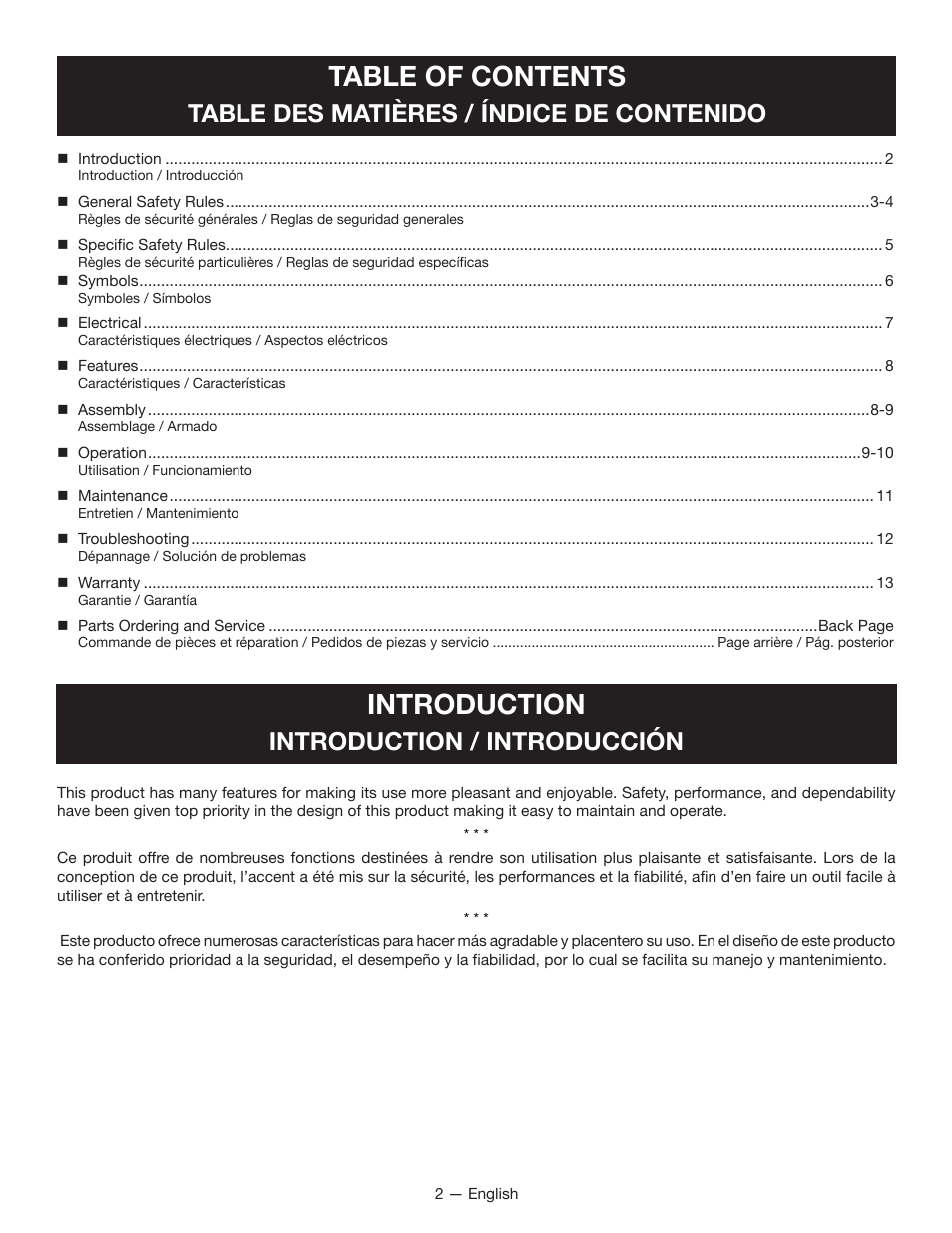 Homelite UT49103 User Manual | Page 4 / 38