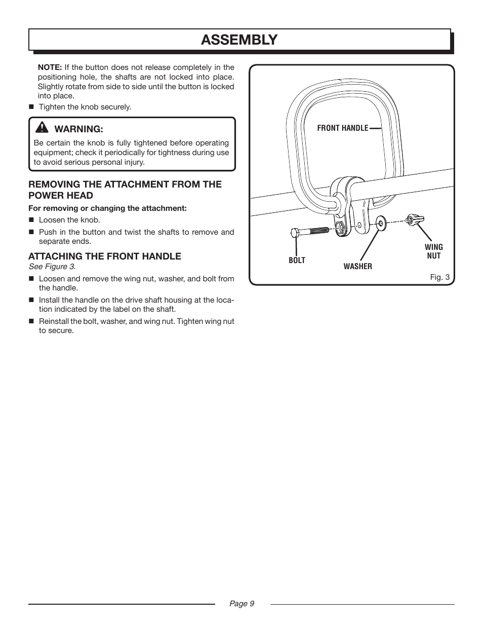 Assembly | Homelite MIGHTYLITE UT50901 User Manual | Page 9 / 22