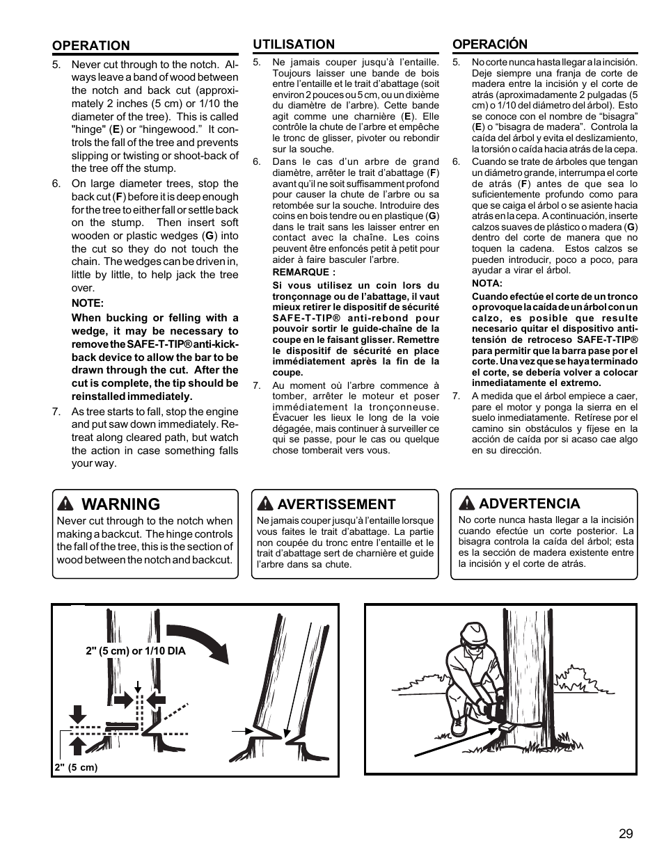 Ce f g, Warning | Homelite UT10946 User Manual | Page 29 / 72