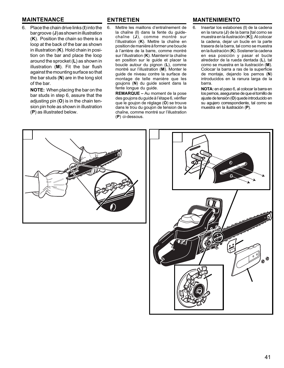 Homelite UT10946 User Manual | Page 41 / 72
