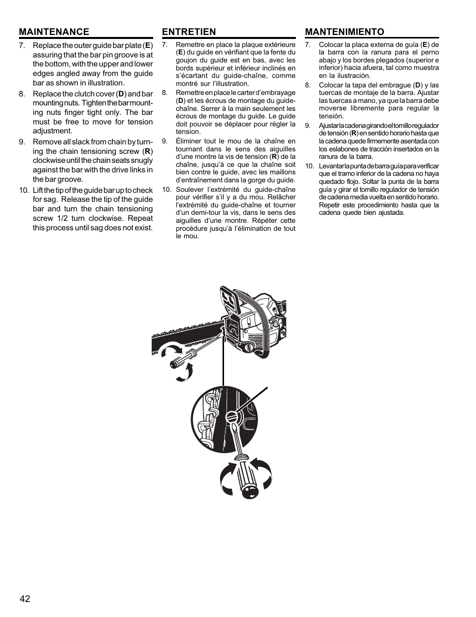 Homelite UT10946 User Manual | Page 42 / 72