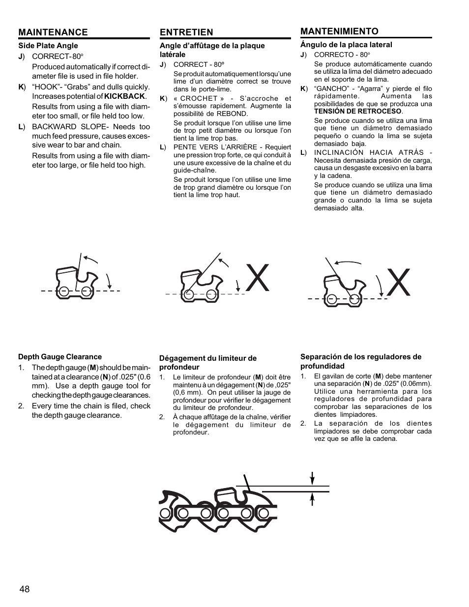 Nm j k l | Homelite UT10946 User Manual | Page 48 / 72