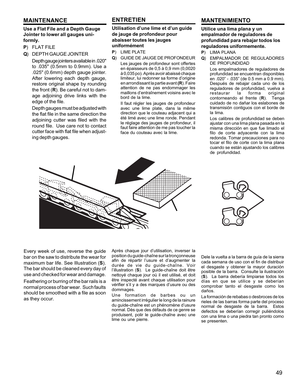 Pq r | Homelite UT10946 User Manual | Page 49 / 72