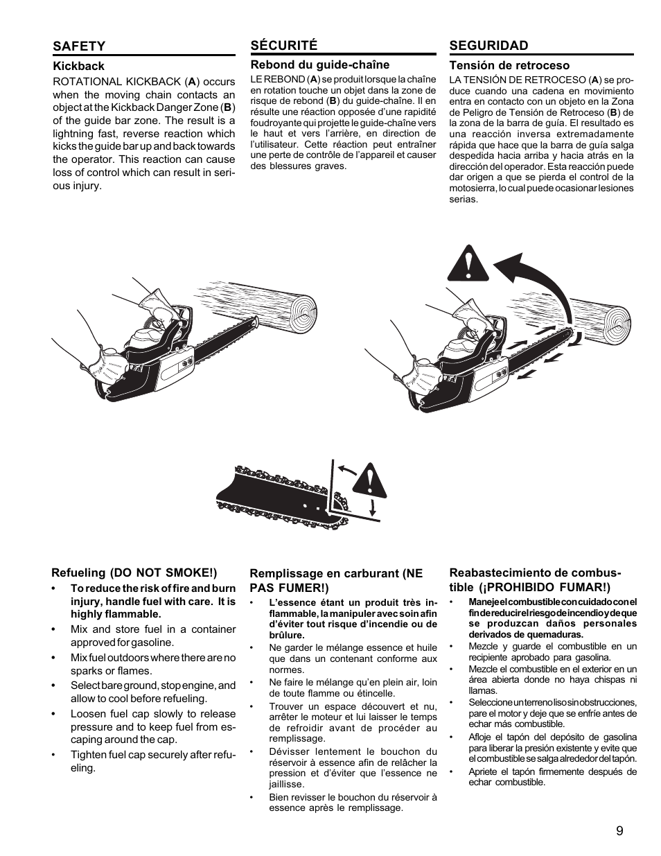 Homelite UT10946 User Manual | Page 9 / 72