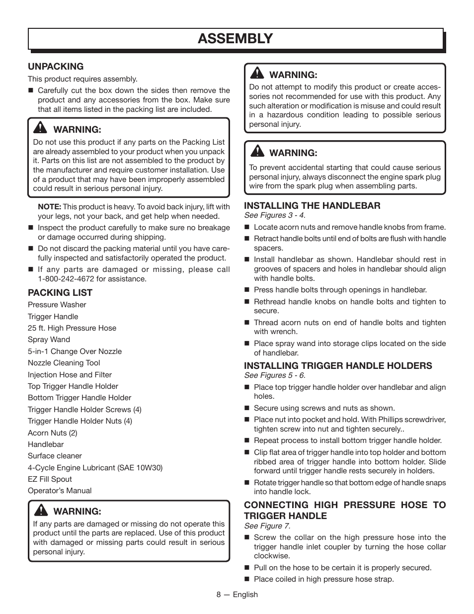 Assembly | Homelite UT80835 User Manual | Page 13 / 65