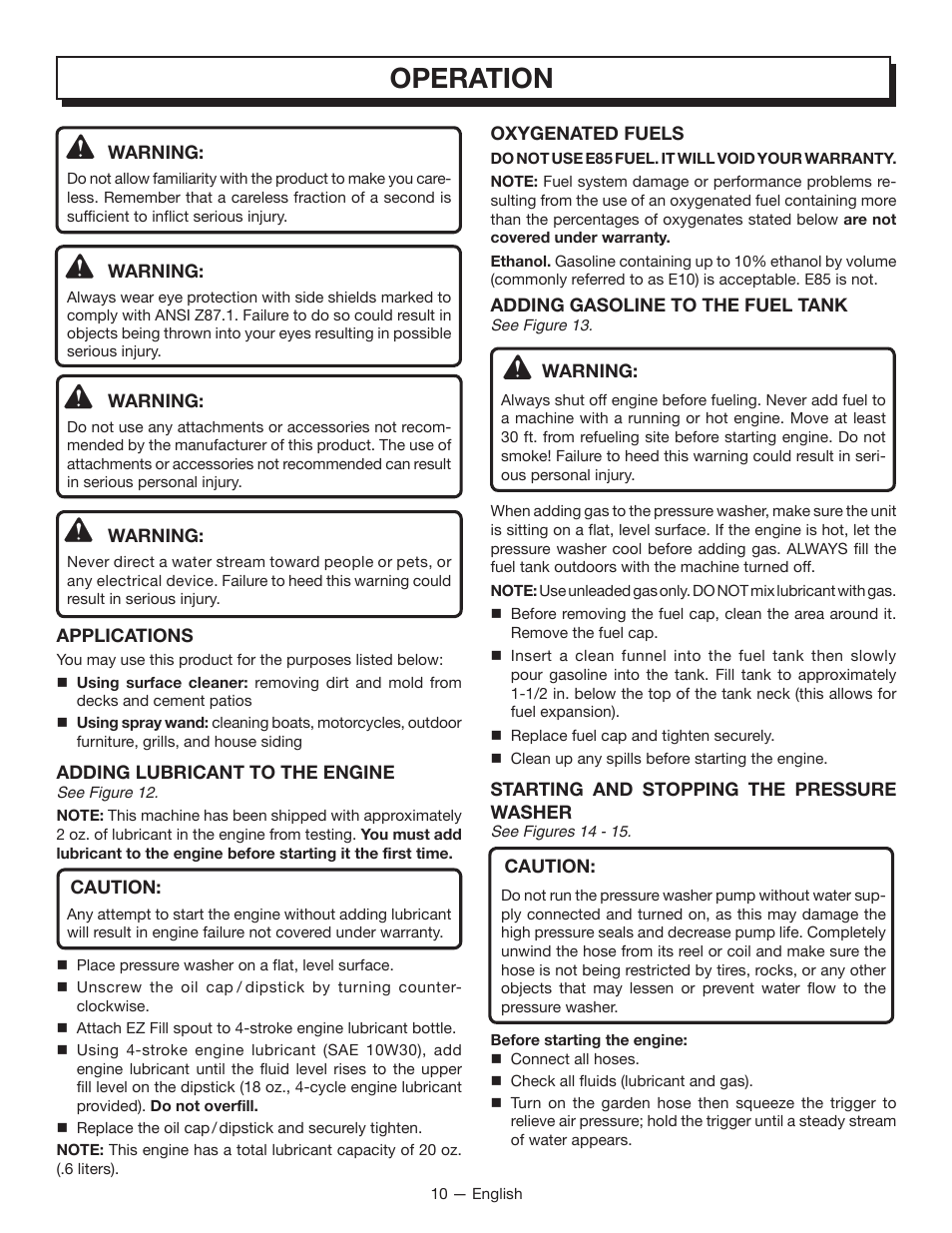 Operation | Homelite UT80835 User Manual | Page 15 / 65