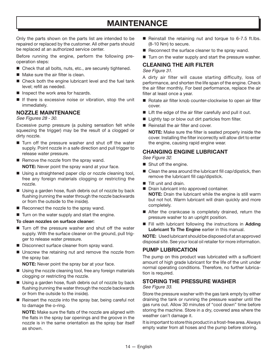 Maintenance | Homelite UT80835 User Manual | Page 19 / 65