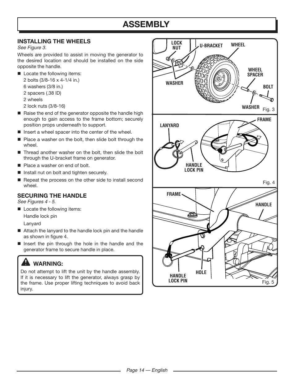 Assembly | Homelite HG5700 User Manual | Page 14 / 24