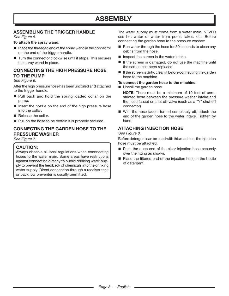 Assembly | Homelite HL80923 User Manual | Page 12 / 48