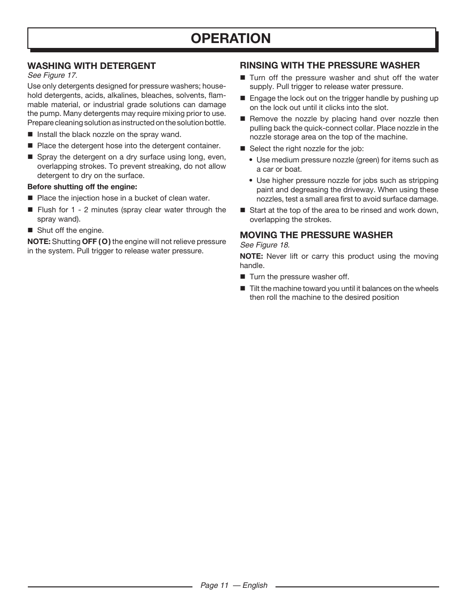 Operation | Homelite HL80923 User Manual | Page 15 / 48