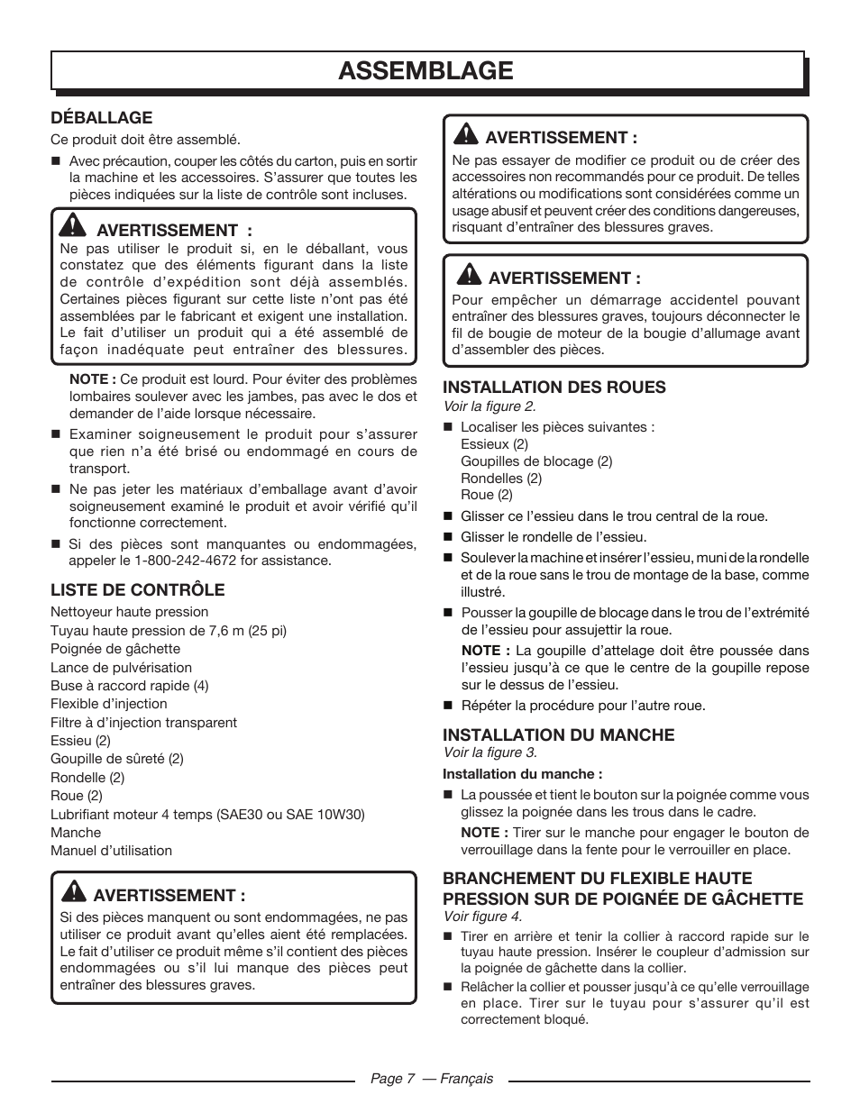 Assemblage | Homelite HL80923 User Manual | Page 24 / 48