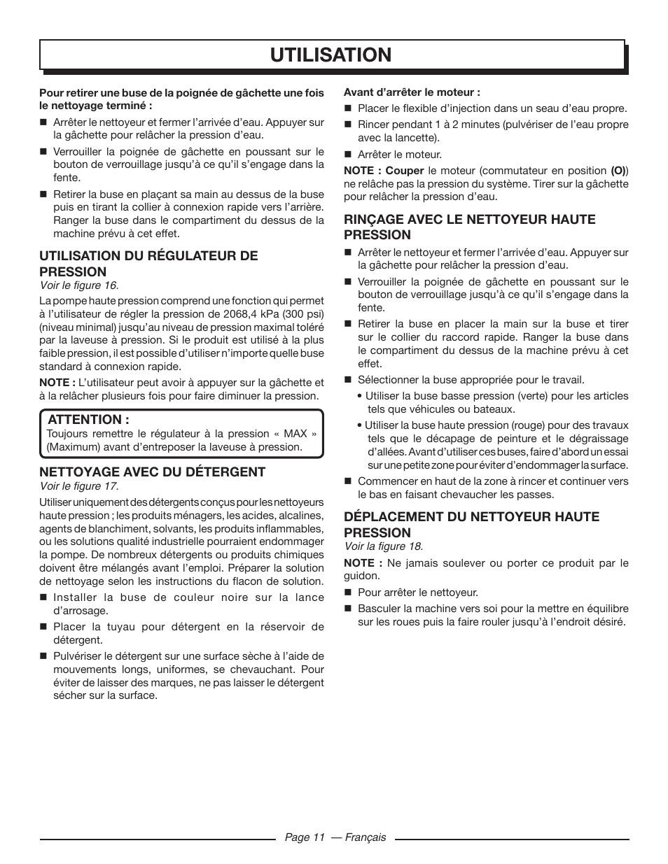 Utilisation | Homelite HL80923 User Manual | Page 28 / 48