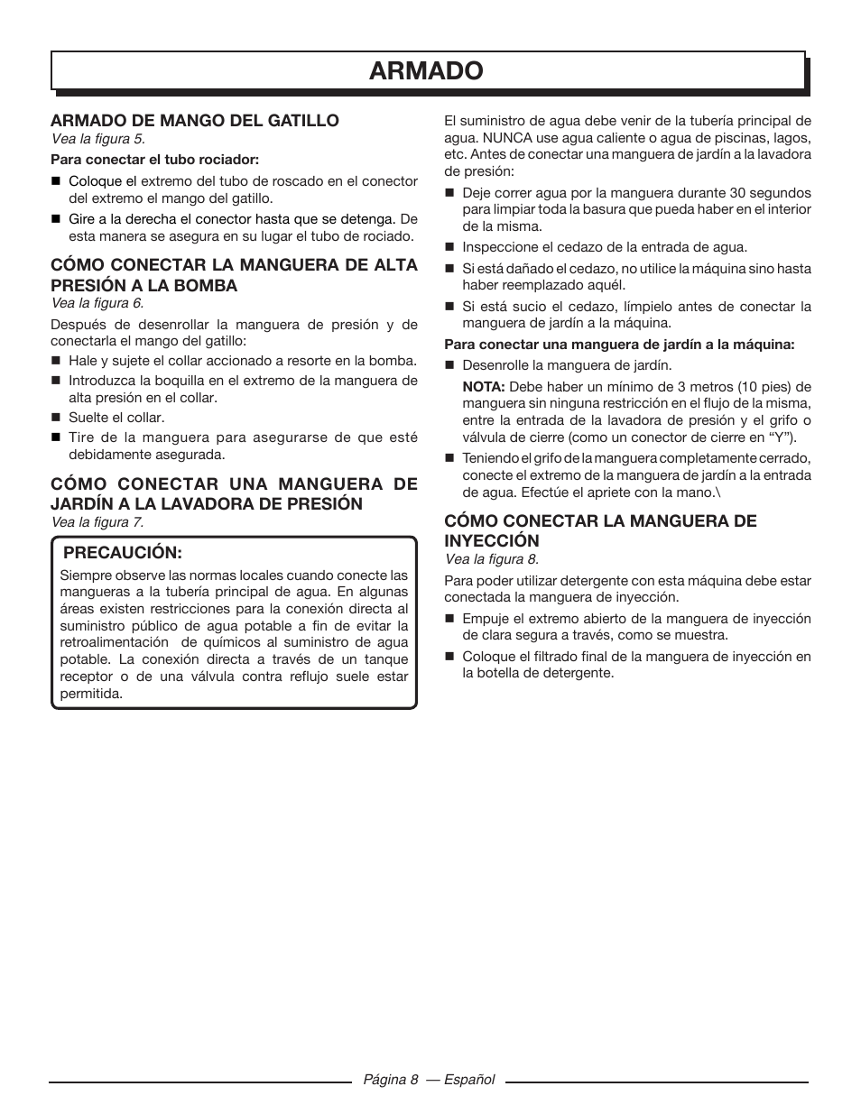 Armado | Homelite HL80923 User Manual | Page 38 / 48