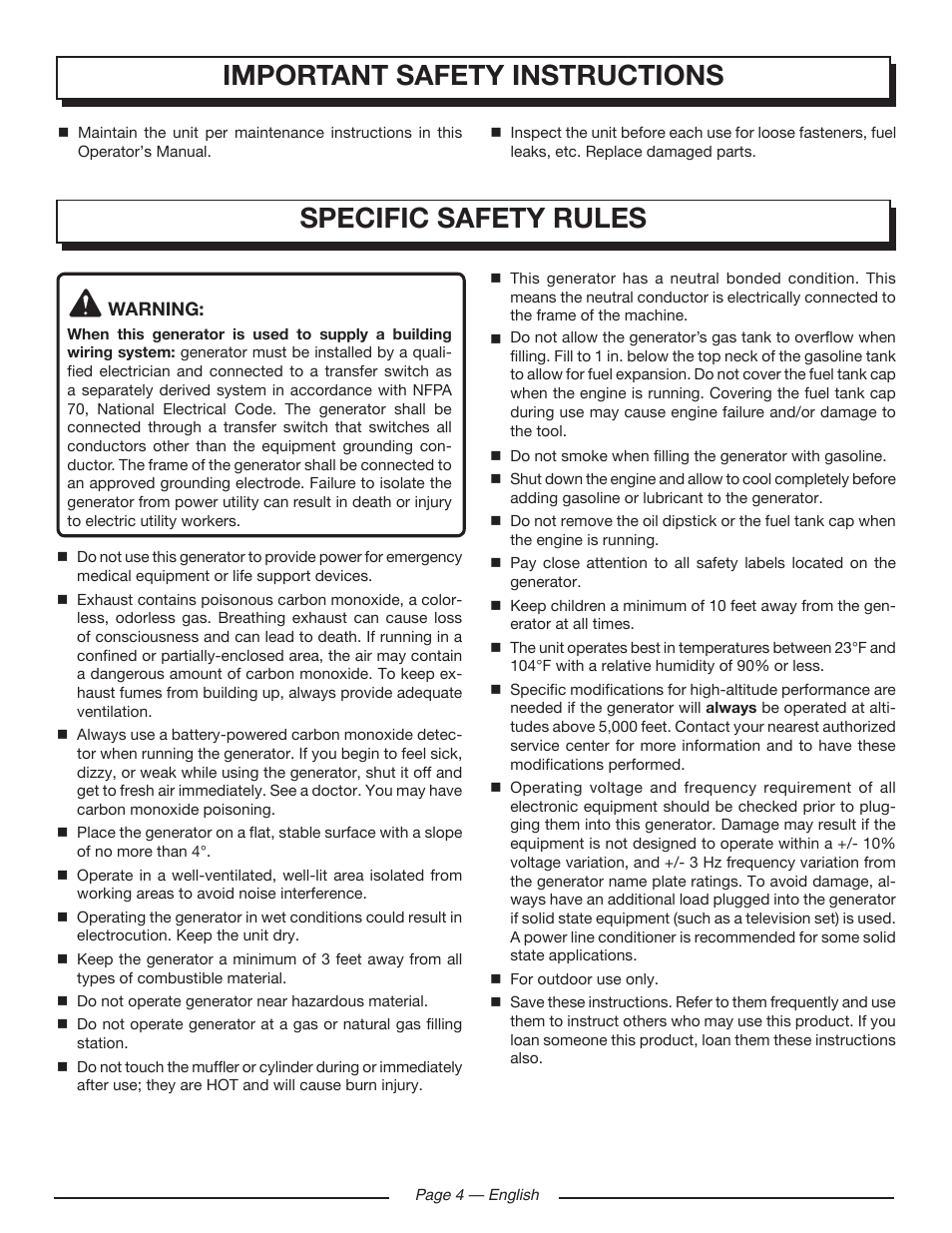 Homelite UT902250 User Manual | Page 8 / 60