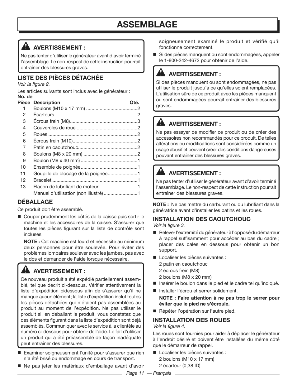 Assemblage | Homelite HGCA3000 User Manual | Page 34 / 64