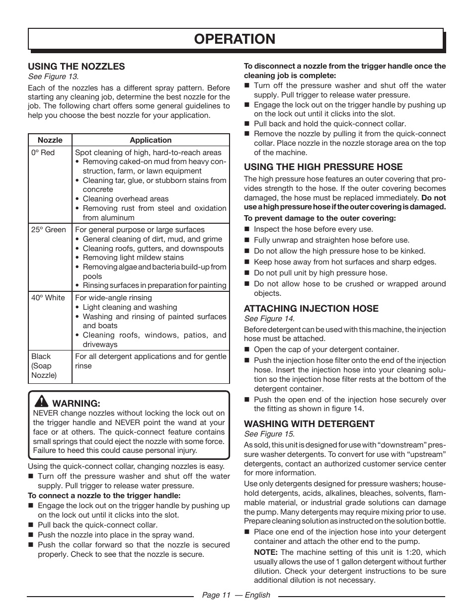 Operation | Homelite UT80993 User Manual | Page 15 / 48